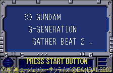 Sd Gundam GGeneration Gather Beat 2 title screen for WonderSwan Color